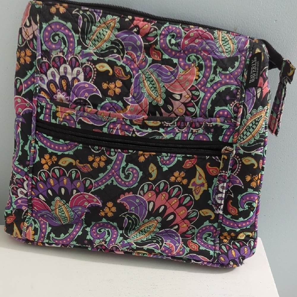 Waverly Inspirations Purple and Pink Paisley Crossbody Bag